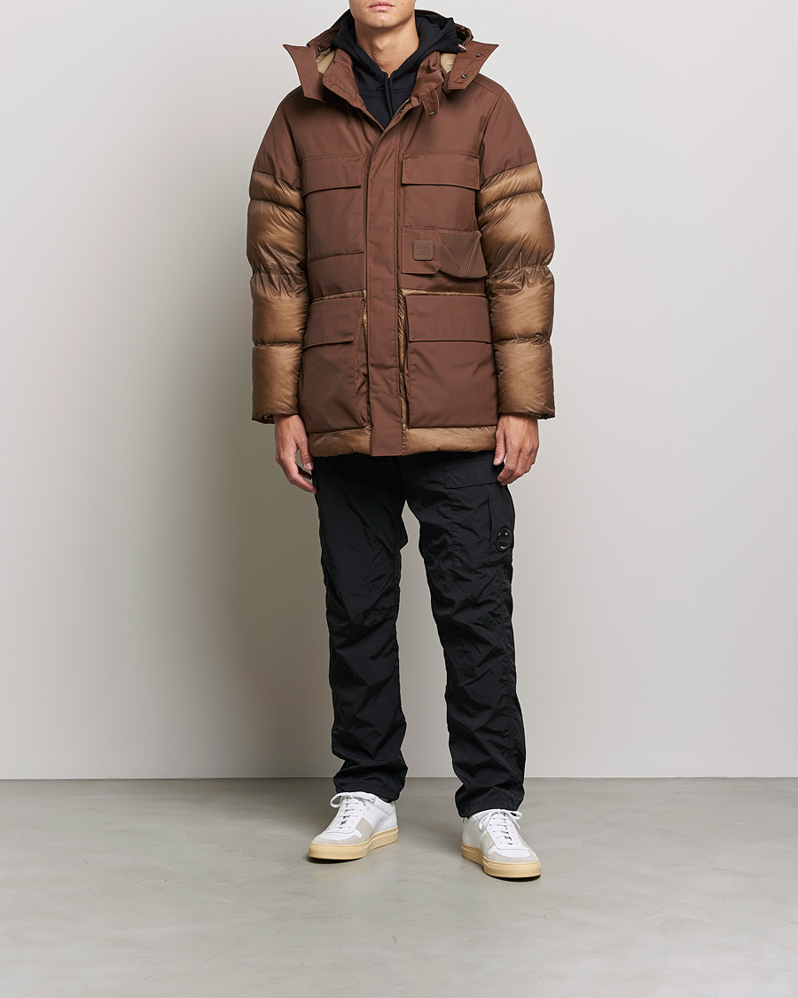 Herren | Jacken | C.P. Company | Metropolis Dynatec Mixed Padded Parka Brown