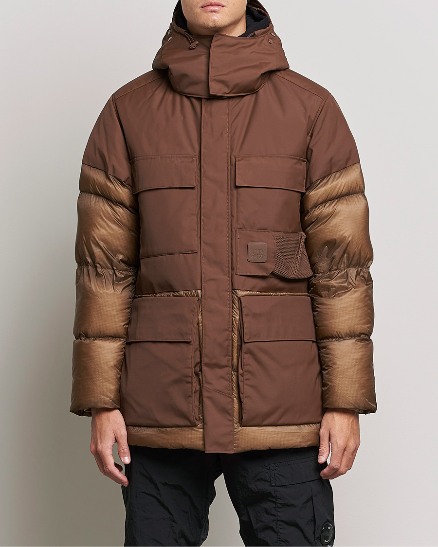 Herren | Jacken | C.P. Company | Metropolis Dynatec Mixed Padded Parka Brown