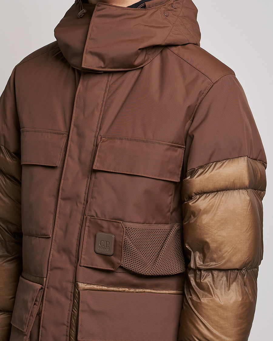 Herren | Jacken | C.P. Company | Metropolis Dynatec Mixed Padded Parka Brown