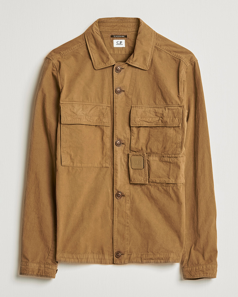 Herren | Hemden | C.P. Company | Metropolis Micro Reps Diamond Peach Overshirt Khaki