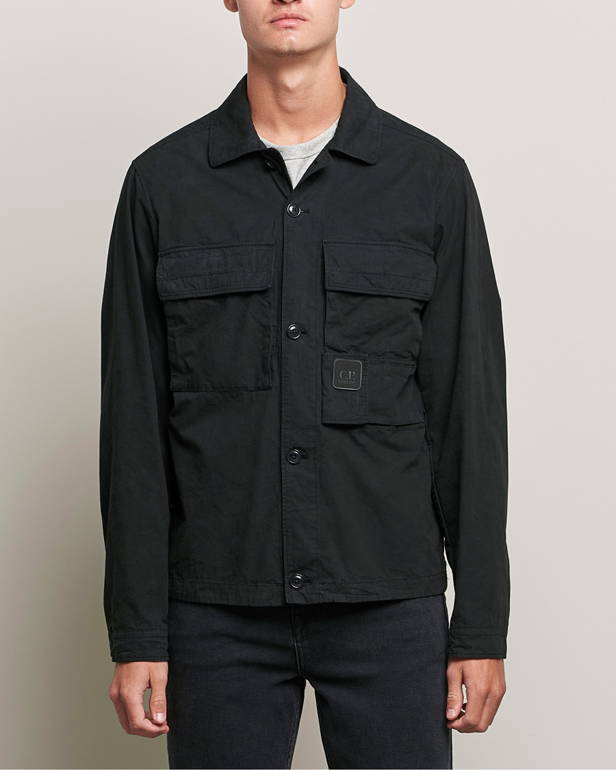 Herren | Hemden | C.P. Company | Metropolis Micro Reps Diamond Peach Overshirt Black