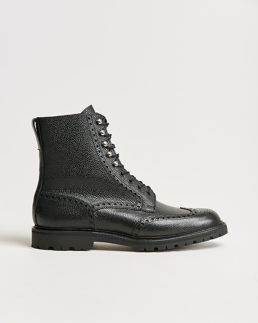 Herren | Boots | Crockett & Jones | Islay Scotch Grain Vibram Boot Black Calf