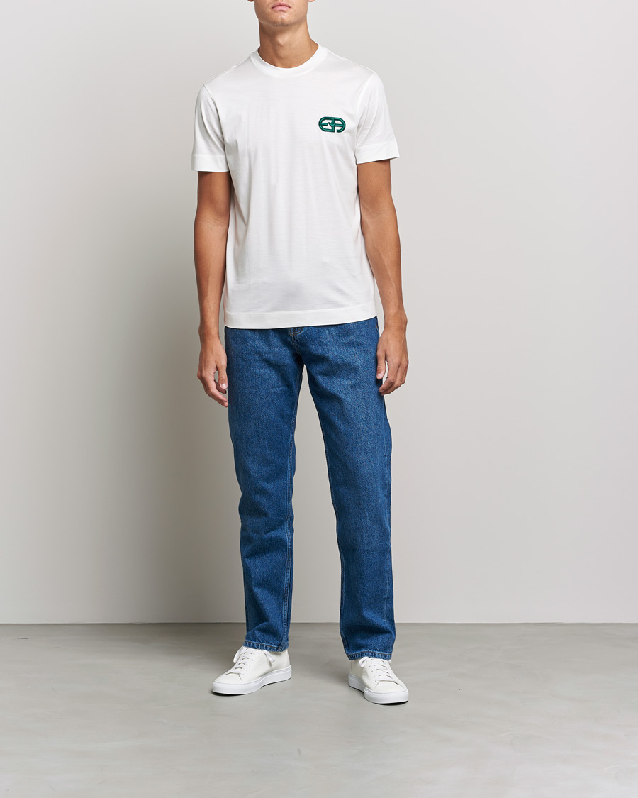 Herren | T-Shirts | Emporio Armani | Cotton Tencel Tee Creme