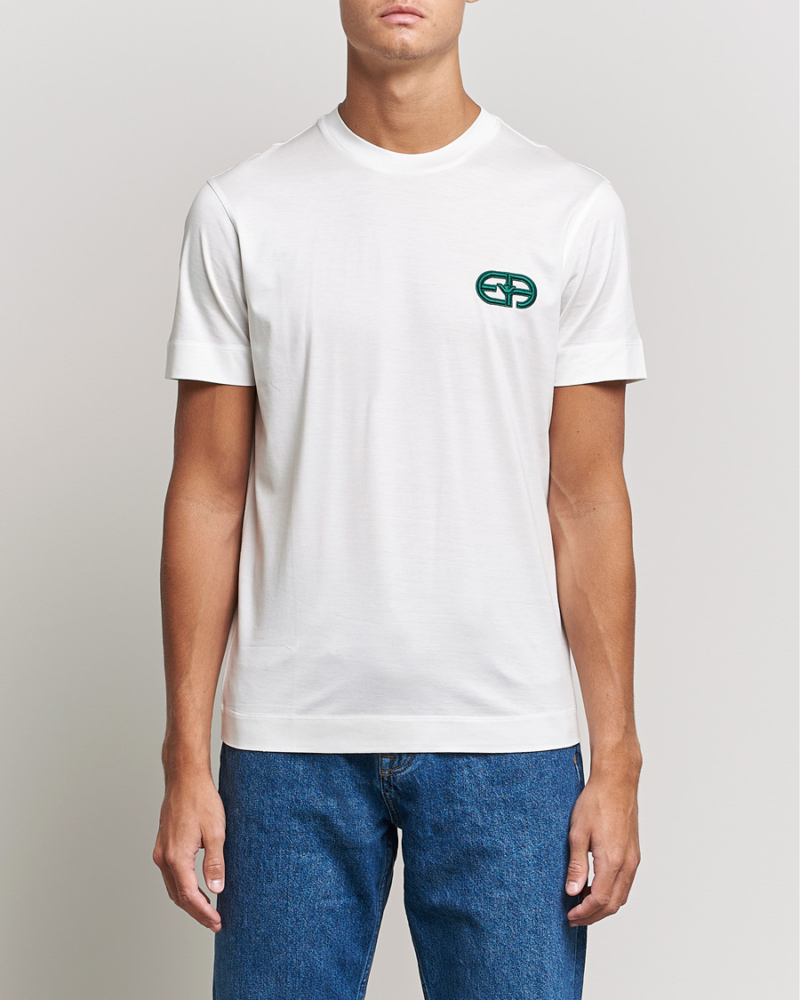 Herren | T-Shirts | Emporio Armani | Cotton Tencel Tee Creme