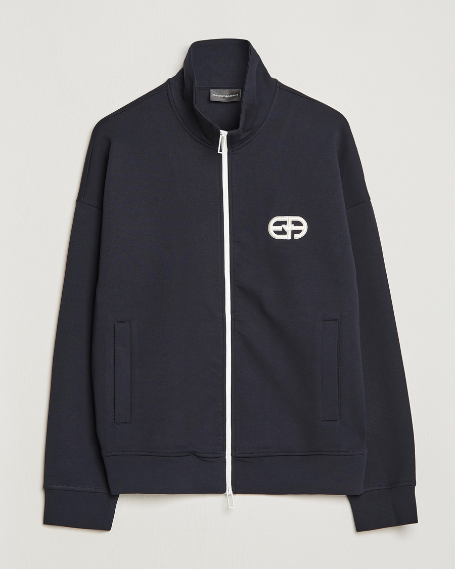 Herren | Pullover | Emporio Armani | Double Jersey Sweater Dark Navy