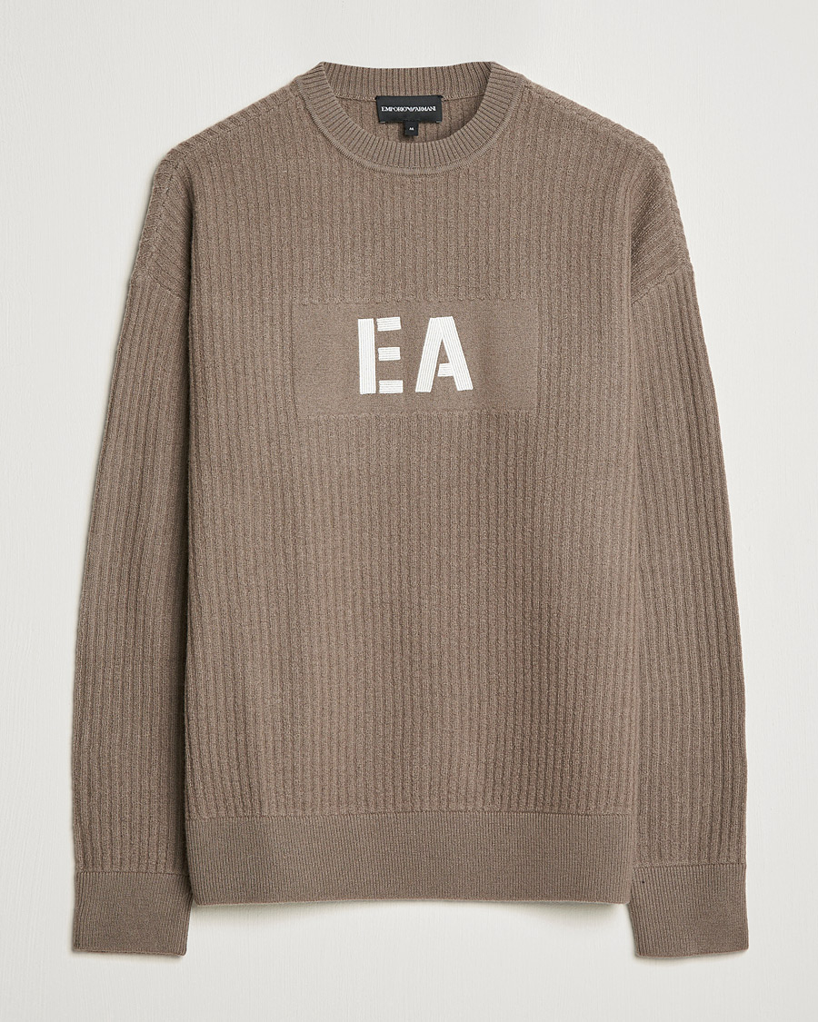 Herren | Pullover | Emporio Armani | Wool Logo Sweater Camel