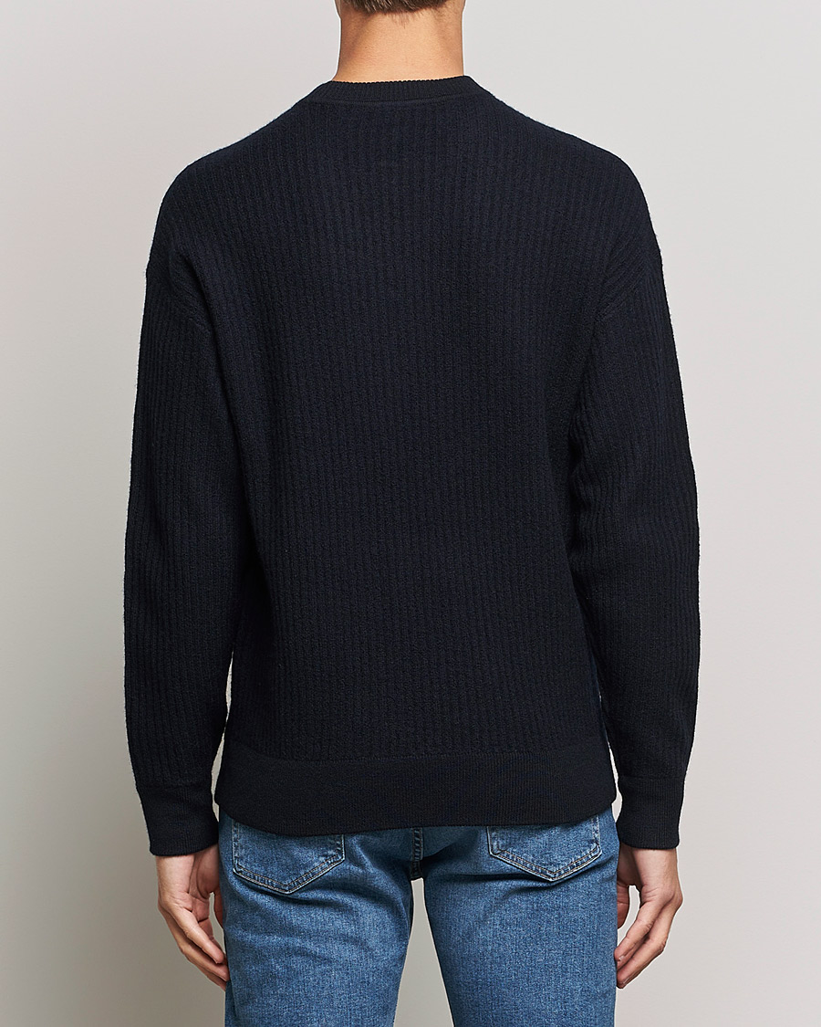 Herren | Pullover | Emporio Armani | Wool Logo Sweater Navy