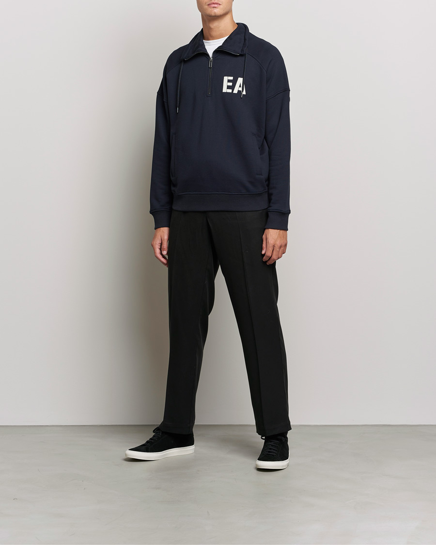 Herren | Pullover | Emporio Armani | Half Zip Sweater Navy