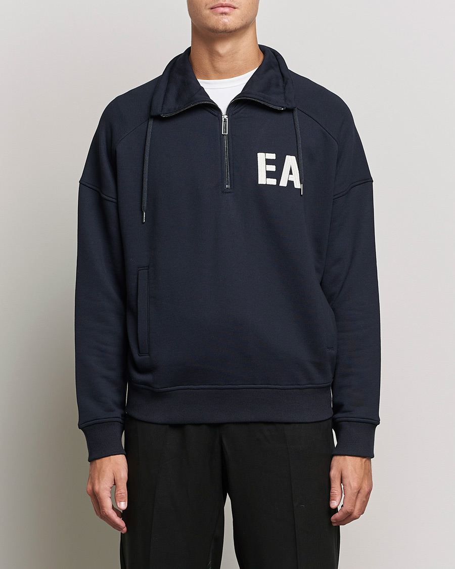 Herren | Pullover | Emporio Armani | Half Zip Sweater Navy
