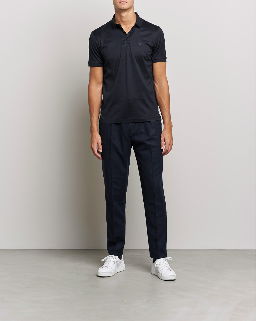 Herren | Poloshirts | Emporio Armani | Cotton Stretch  Pique Navy