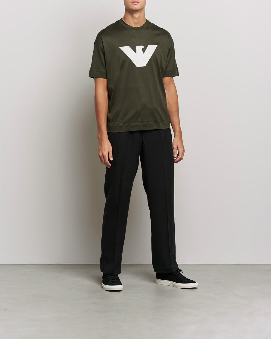 Herren | T-Shirts | Emporio Armani | Logo Cotton Tee Green