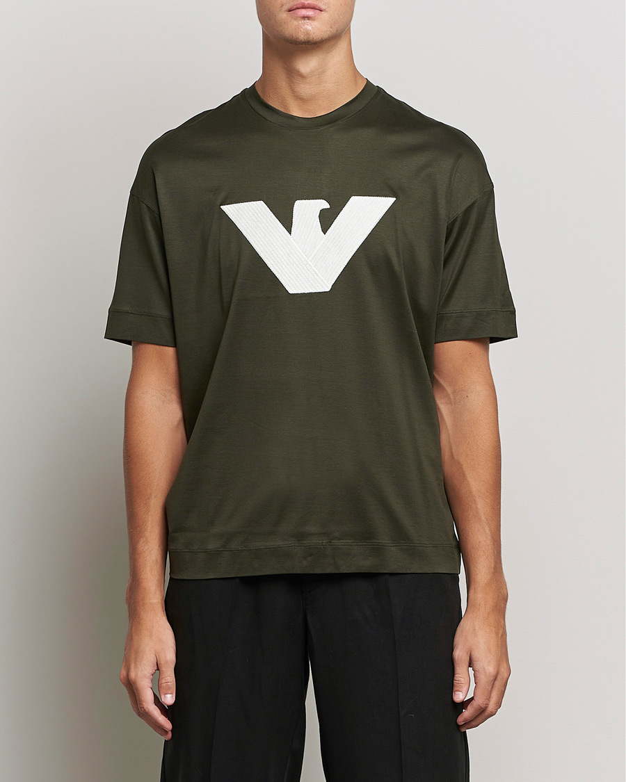 Herren | T-Shirts | Emporio Armani | Logo Cotton Tee Green