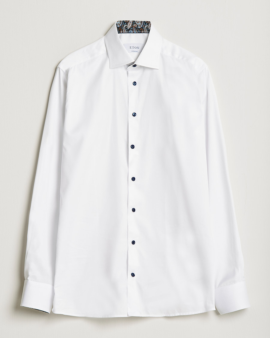 Herren | Hemden | Eton | Organic Cotton Signature Twill Contemporary Shirt White