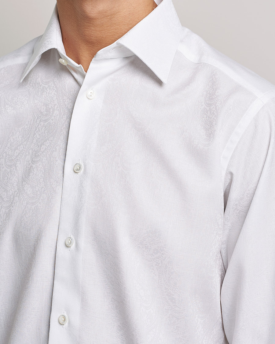 Herren | Hemden | Eton | Jaquard Paisley Shirt White