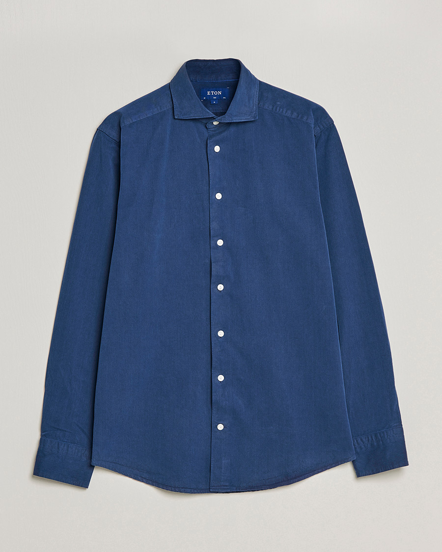 Herren | Hemden | Eton | Recycled Cotton Denim Shirt Blue