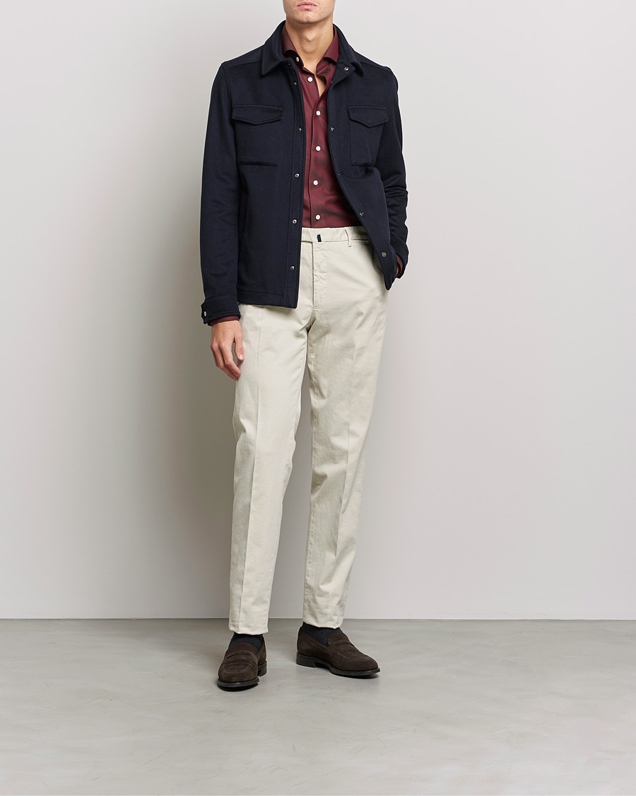 Herren | Hemden | Eton | Merino Wool Shirt Mid Red