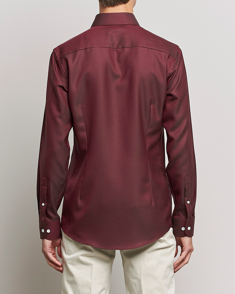 Herren | Hemden | Eton | Merino Wool Shirt Mid Red