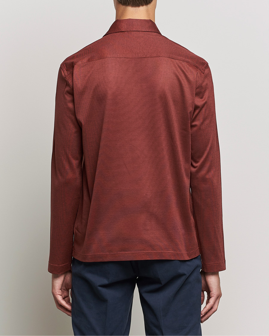 Herren | Pullover | Eton | Oxford Pique Shirt Mid Red