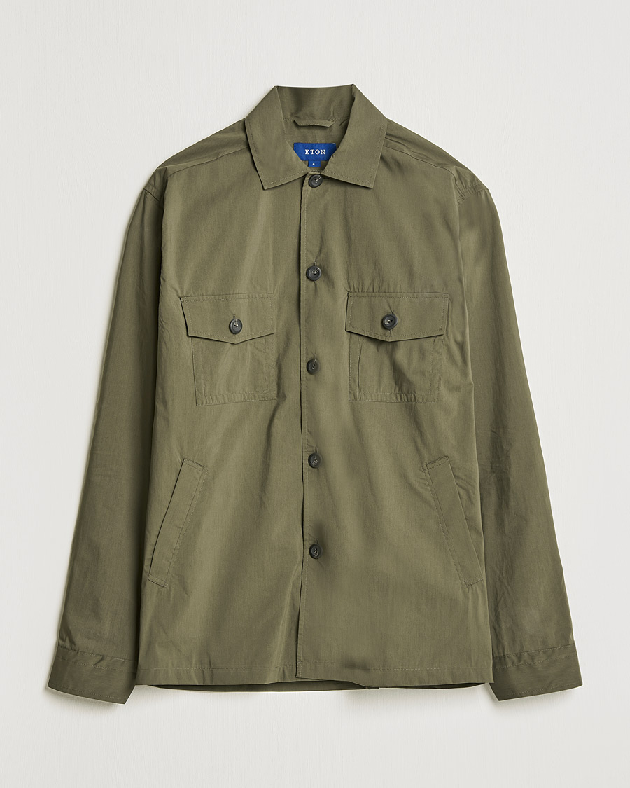 Herren | Hemden | Eton | Cotton Nylon Overshirt Olive