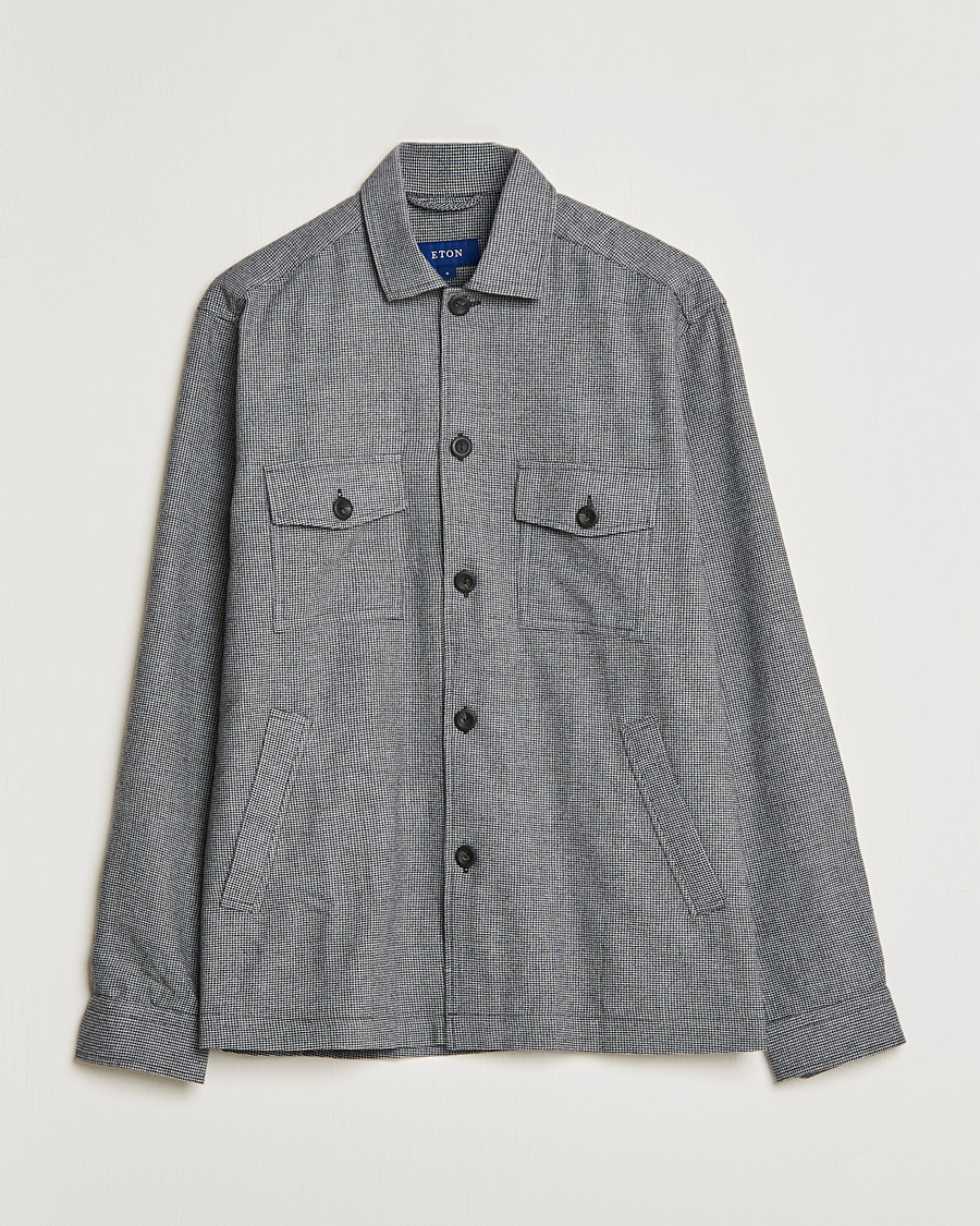 Herren | Hemden | Eton | Wool Cashmere Overshirt Black