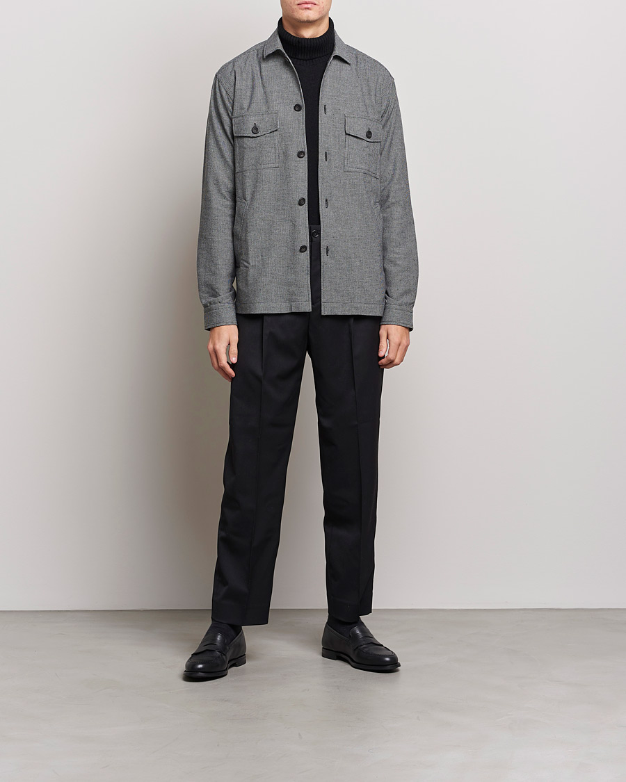 Herren | Hemden | Eton | Wool Cashmere Overshirt Black