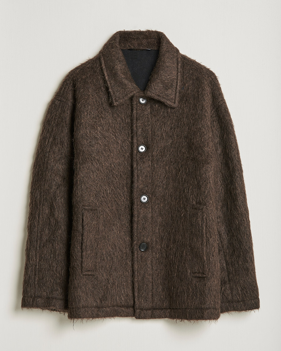Herren | Jacken | Filippa K | Seattle Hairy Coat Dark Brown