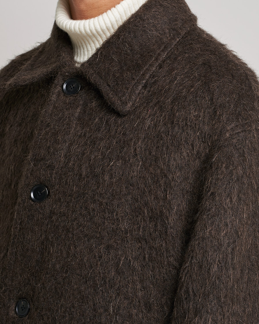 Herren | Jacken | Filippa K | Seattle Hairy Coat Dark Brown