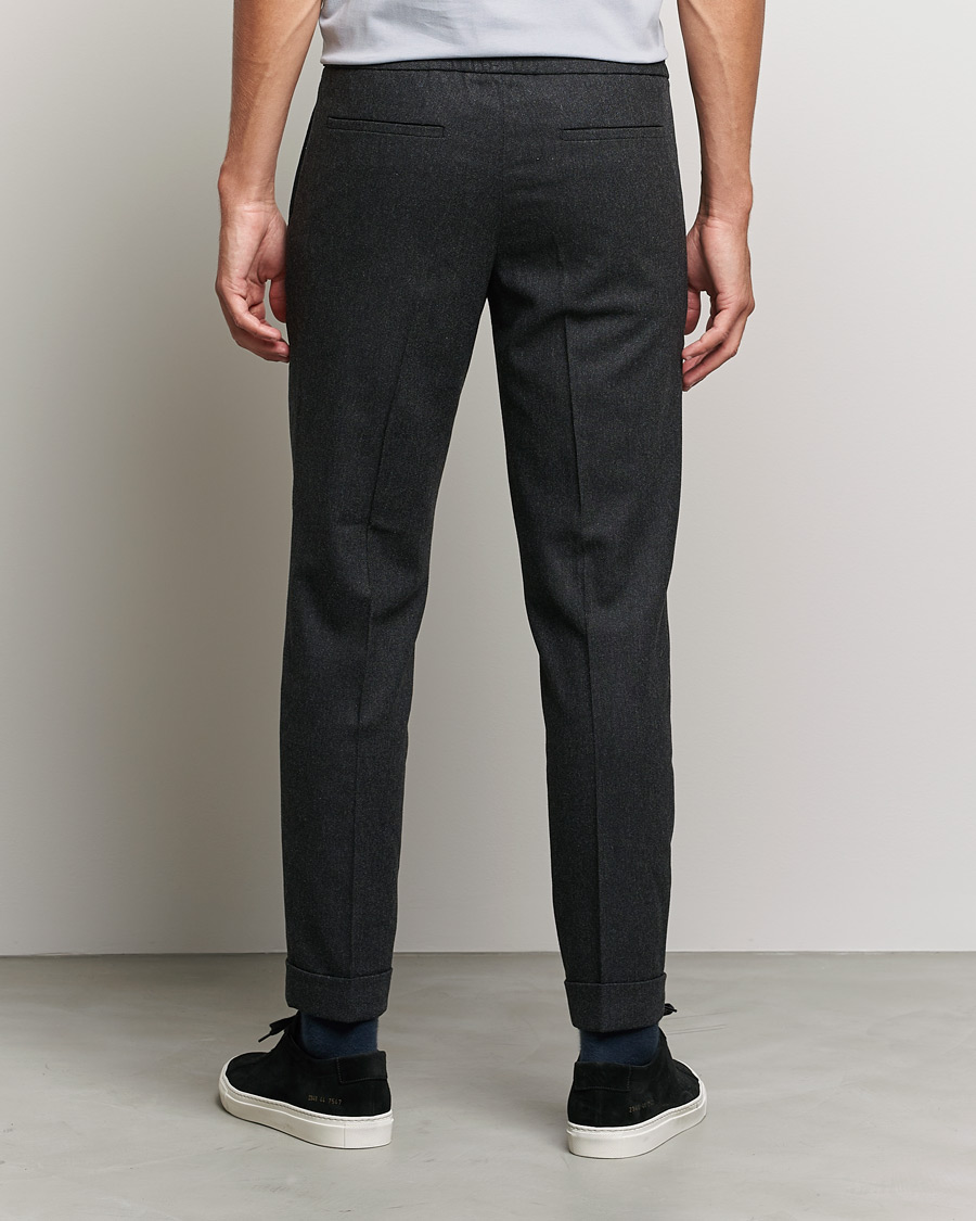 Herren | Hosen | Filippa K | Terry Flannel Trousers Dark Grey Mel