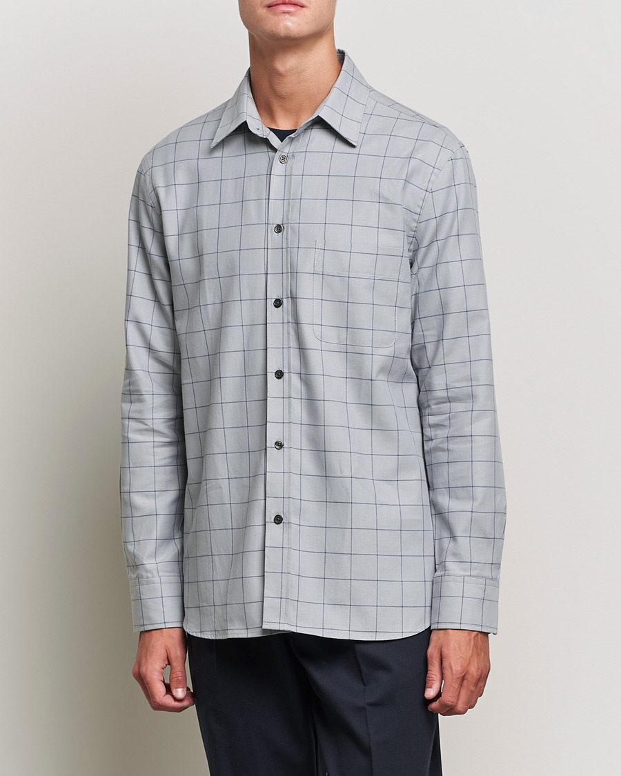 Herren | Hemden | Filippa K | Rob Checked Shirt Light Grey