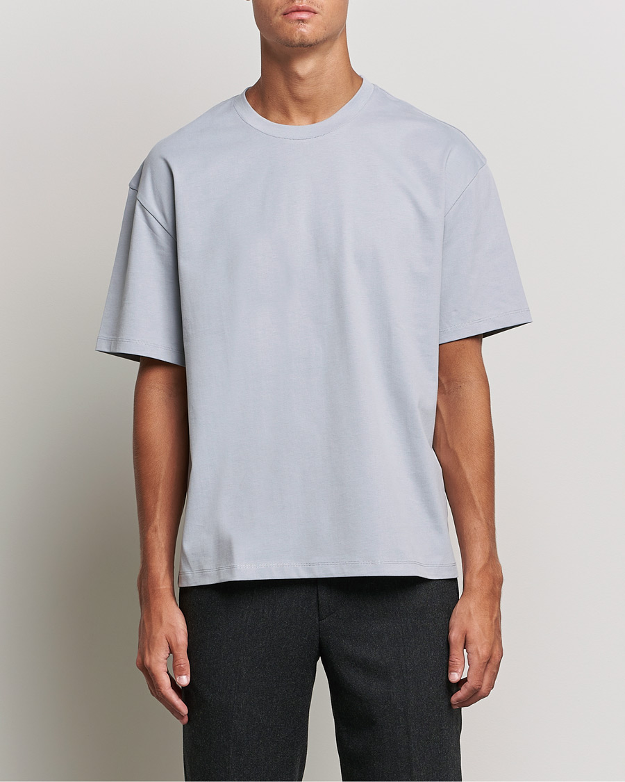 Herren | T-Shirts | Filippa K | Brushed Cotton Tee Fog Blue