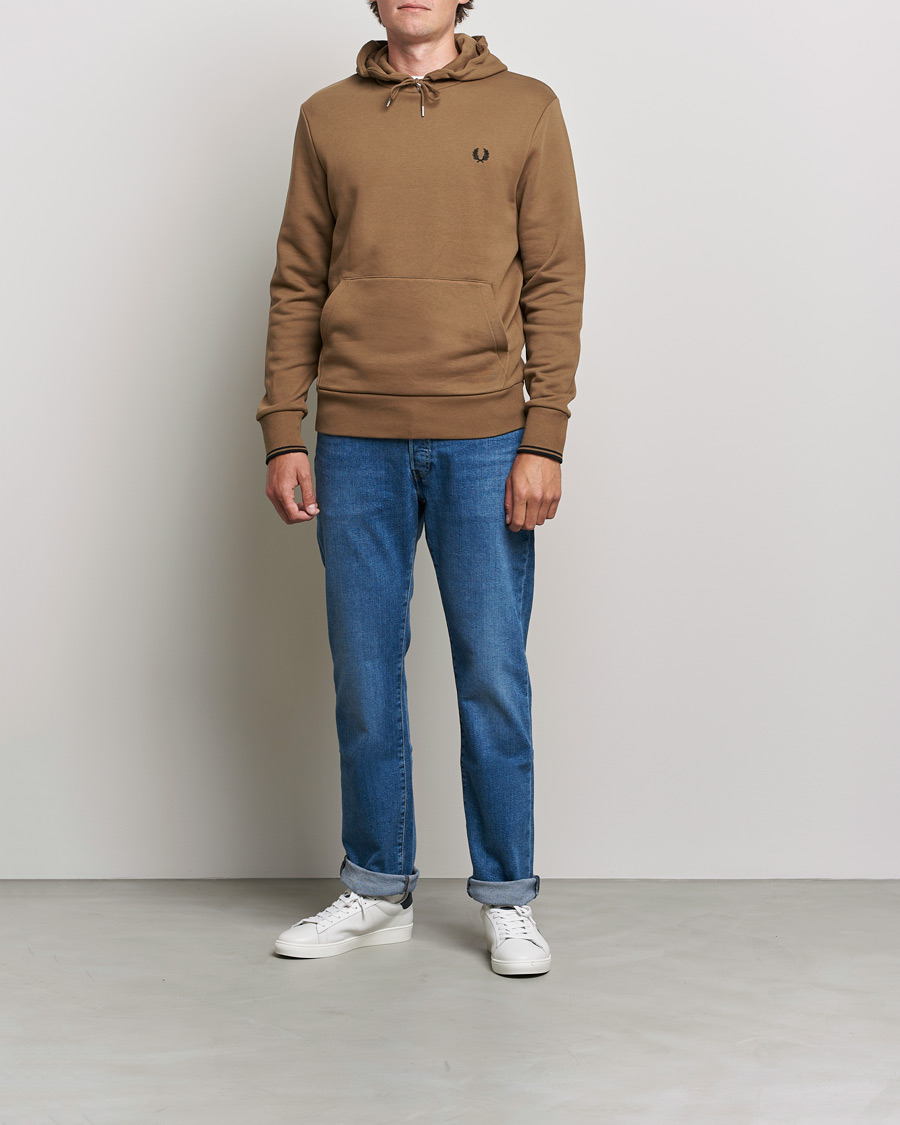 Herren | Pullover | Fred Perry | Twin Tipped Hooded Sweatshirt Shadded Stone