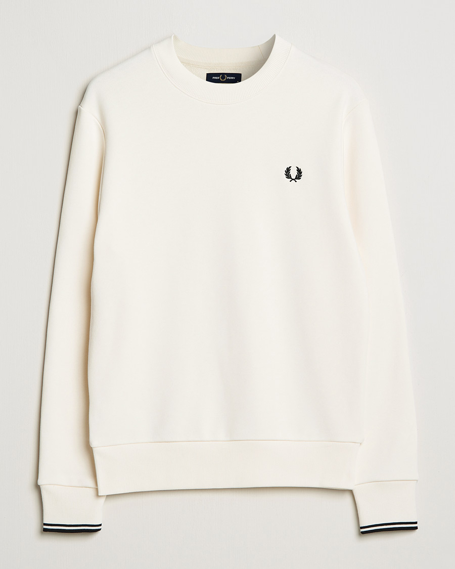 Herren | Pullover | Fred Perry | Crew Neck Sweatshirt Ecru