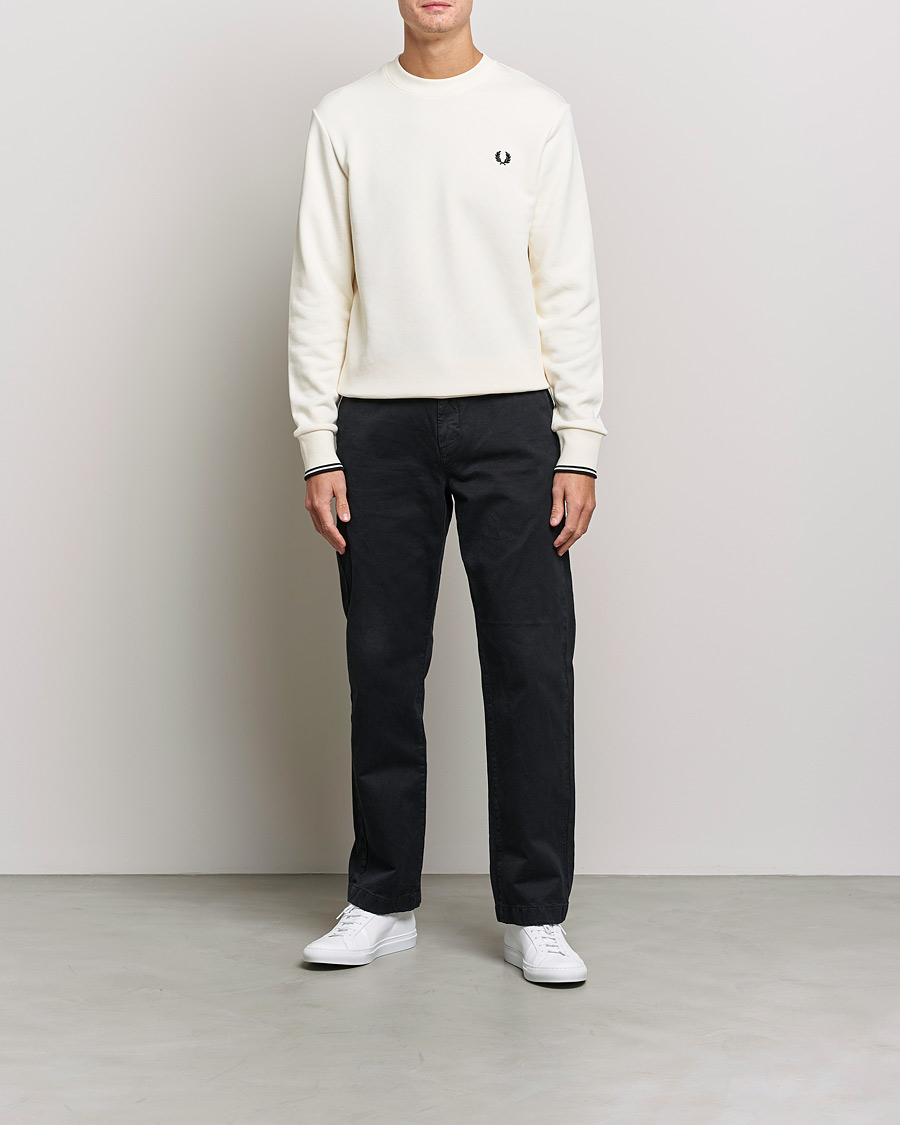 Herren | Pullover | Fred Perry | Crew Neck Sweatshirt Ecru