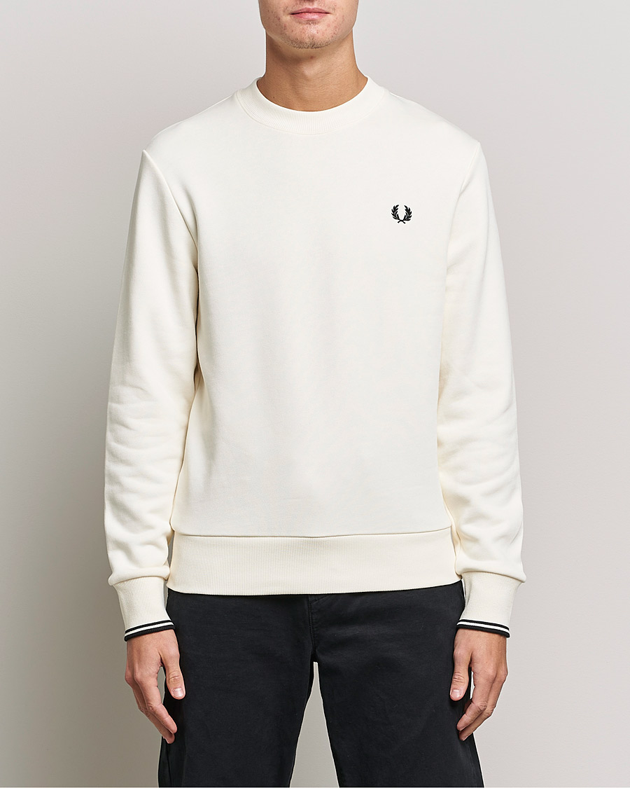 Herren | Pullover | Fred Perry | Crew Neck Sweatshirt Ecru