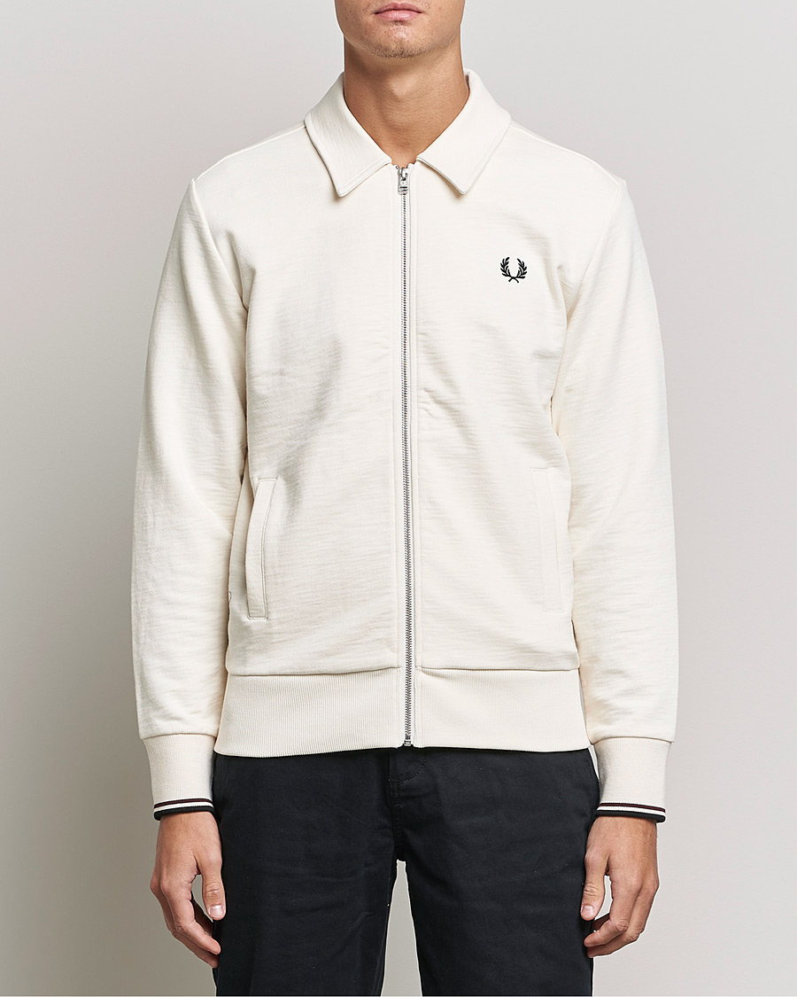 Herren | Pullover | Fred Perry | Zip Though Sweatshirt Ecru