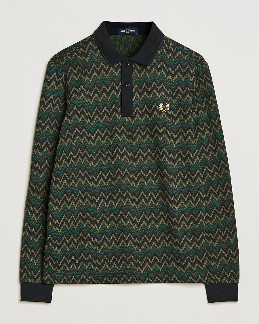 Herren | Pullover | Fred Perry | Jaquard Polo Shirt Night Green