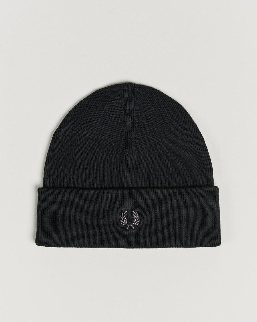 Herren | Fred Perry Merino Wool Beanie Black | Fred Perry | Merino Wool Beanie Black