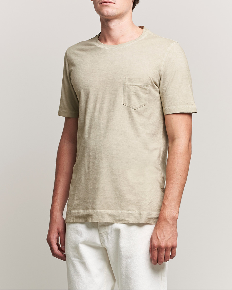 Herren | T-Shirts | Massimo Alba | Panarea Watercolor T-Shirt Chalk