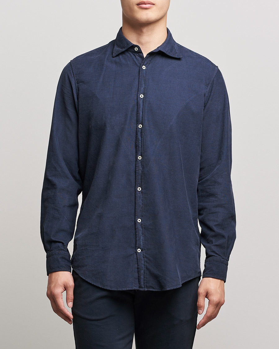 Herren | Hemden | Massimo Alba | Genova Watercolor Shirt Navy