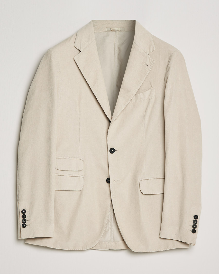 Herren | Sakkos | Massimo Alba | Baby Corduroy Blazer Chalk