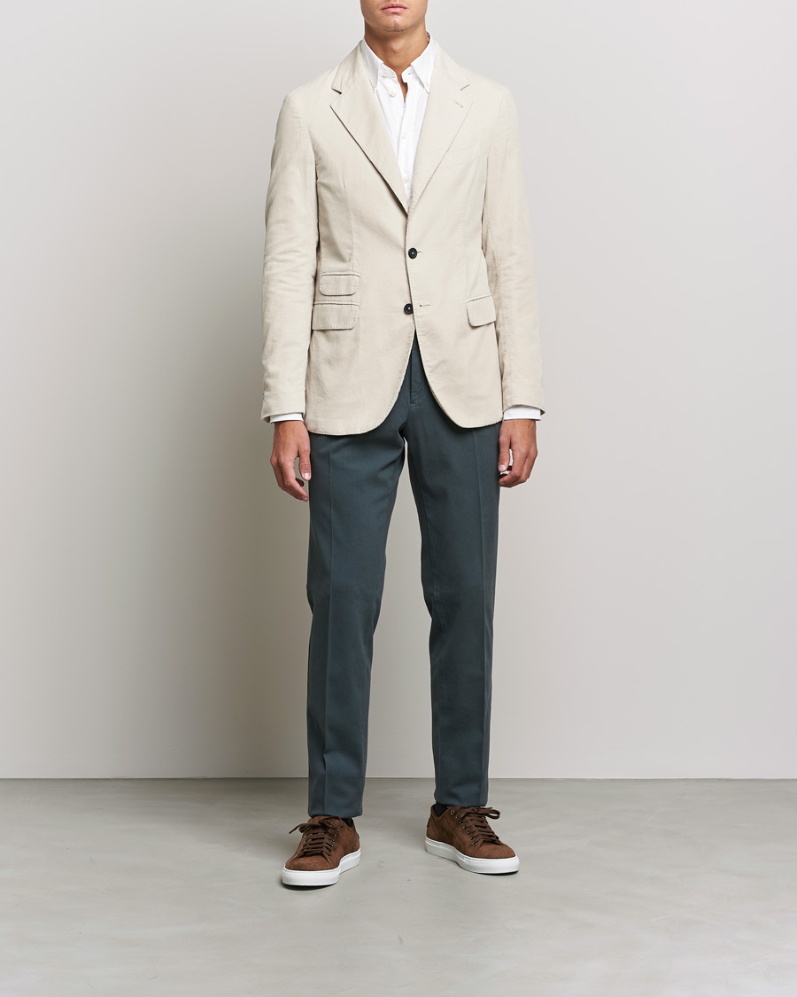 Herren | Sakkos | Massimo Alba | Baby Corduroy Blazer Chalk
