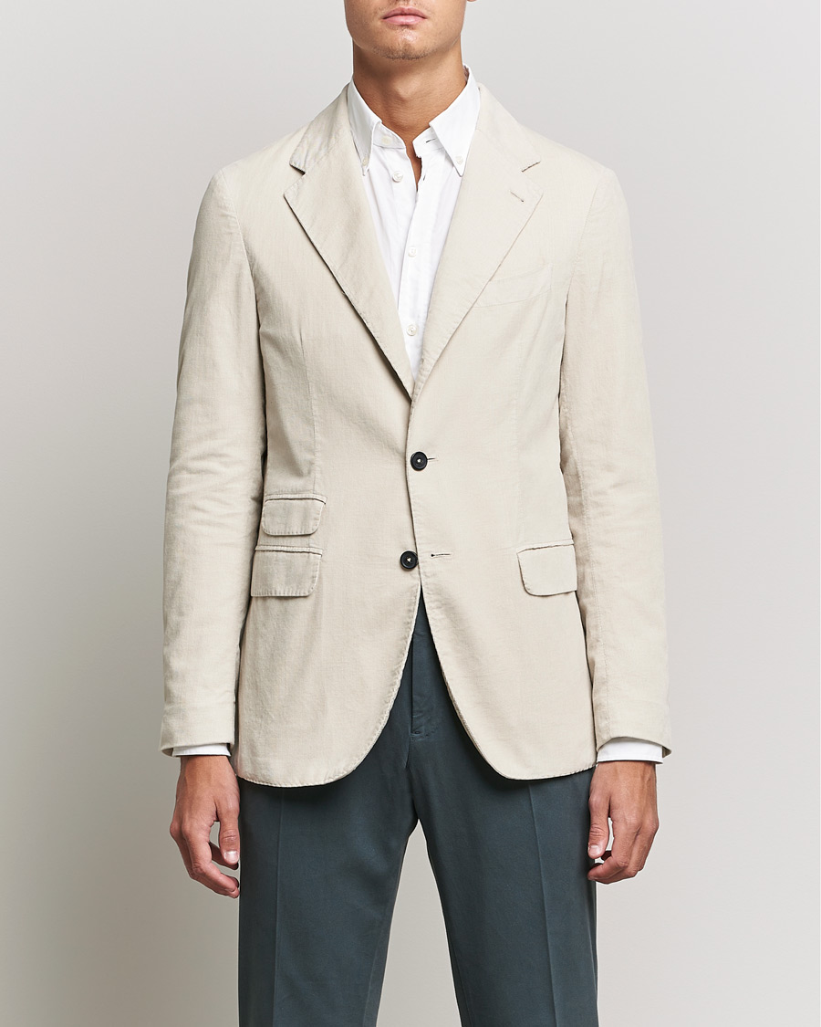 Herren | Sakkos | Massimo Alba | Baby Corduroy Blazer Chalk