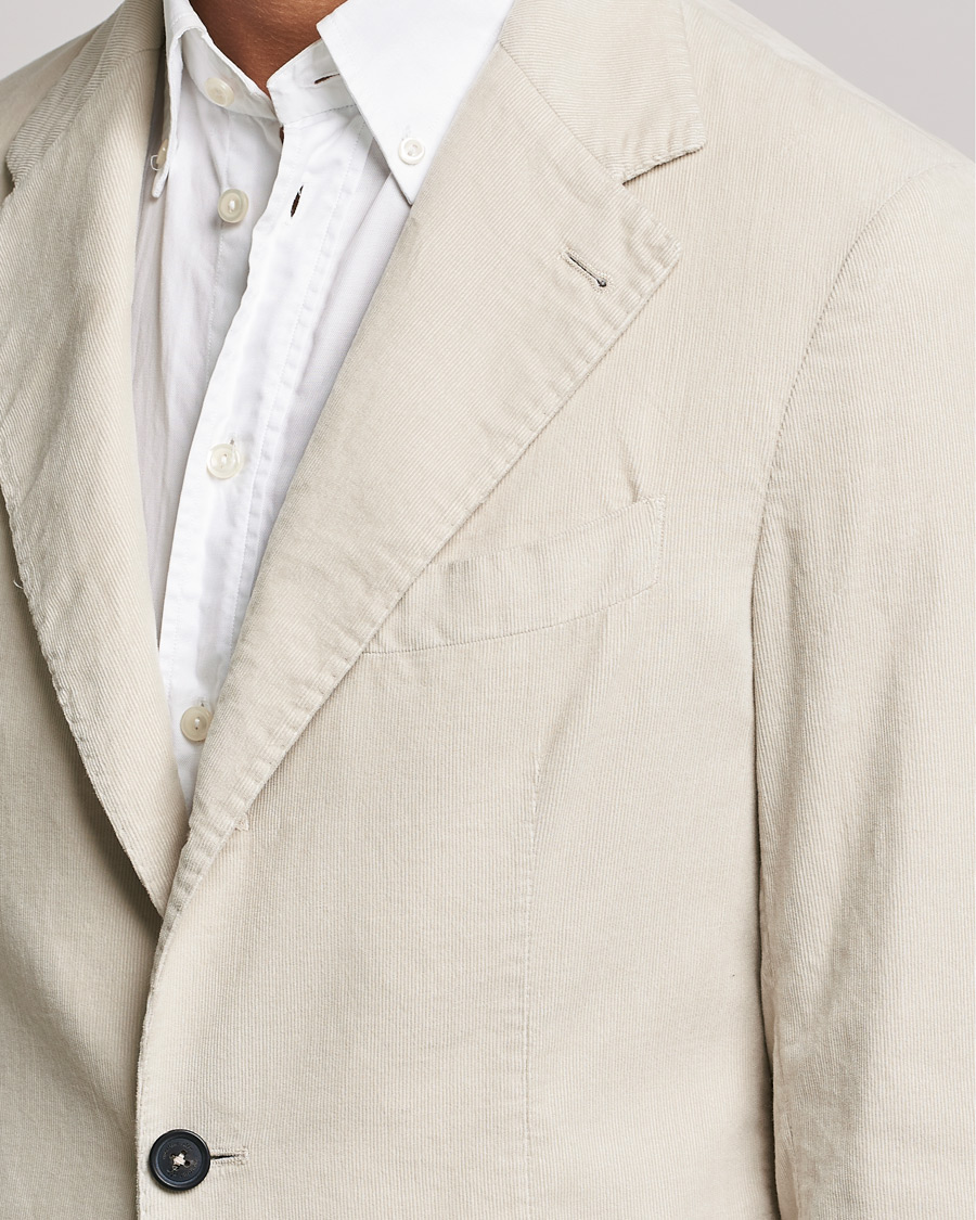 Herren | Sakkos | Massimo Alba | Baby Corduroy Blazer Chalk