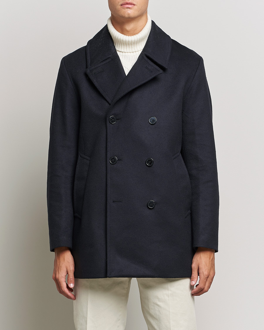 Herren | Minimalistische Jacken | Mackintosh | Dalton Wool/Cashmere Peacoat Navy