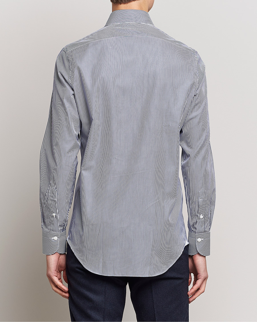 Herren | Hemden | Finamore Napoli | Milano Slim Dress Shirt Light Blue Stripe