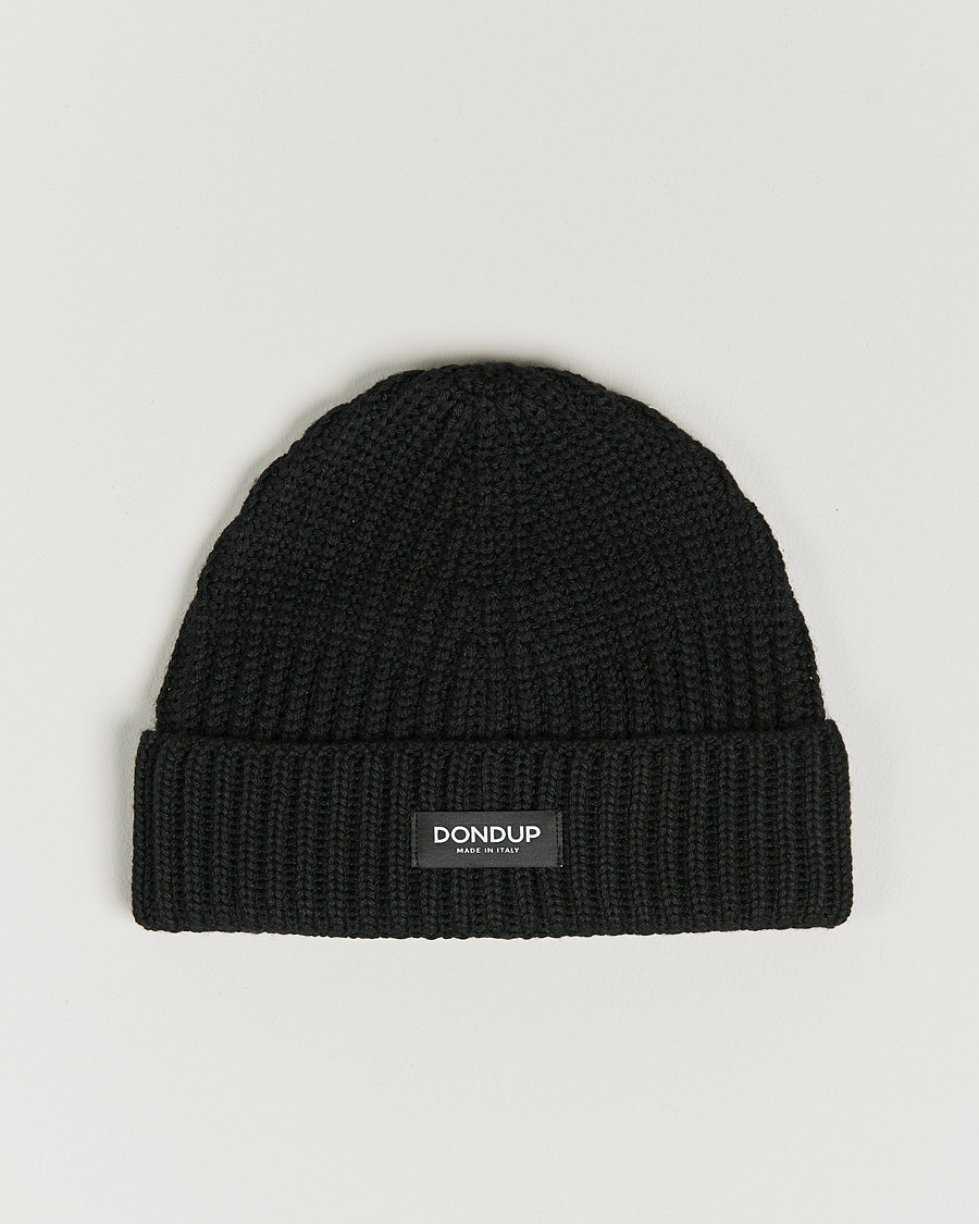 Herren | Dondup Ribbed Beanie Black | Dondup | Ribbed Beanie Black
