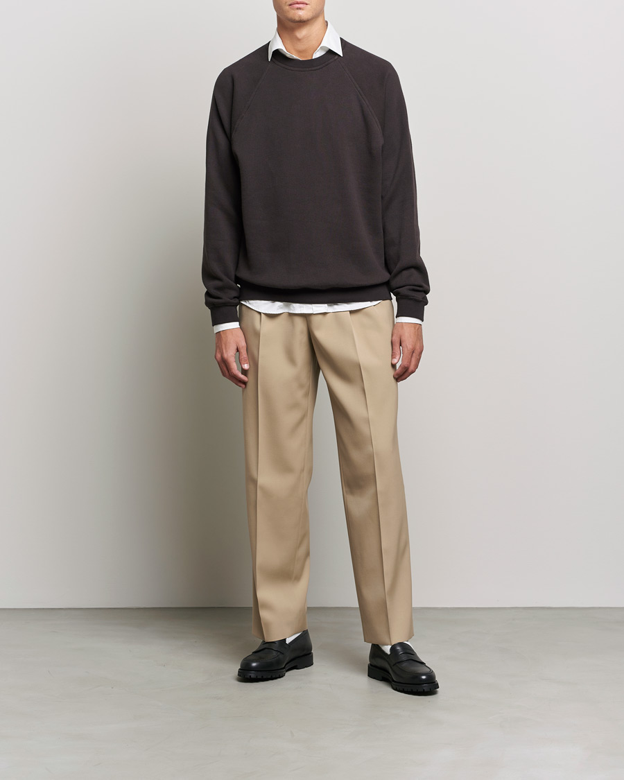 Herren | Hosen | Auralee | Wool Two Tuck Slacks Beige
