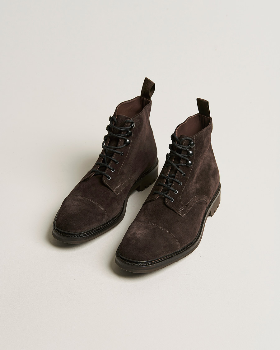 Herren | Loake 1880 Sedbergh Suede Derby Boot Dark Chocolate | Loake 1880 | Sedbergh Suede Derby Boot Dark Chocolate
