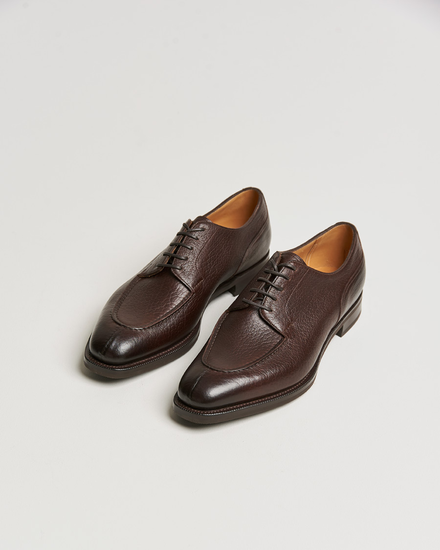 Herren | Edward Green Dover Split Toe Derby Dark Brown London Grain | Edward Green | Dover Split Toe Derby Dark Brown London Grain