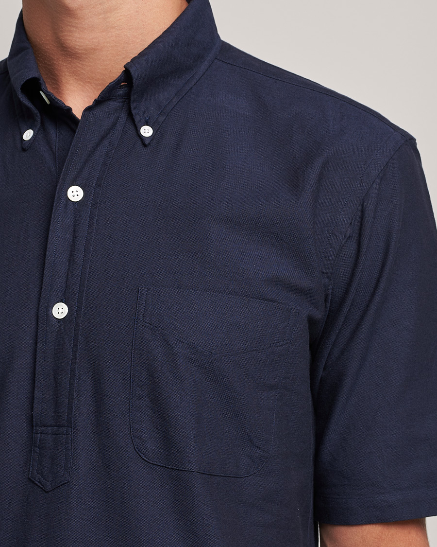Herren | Hemden | Kamakura Shirts | Vintage Ivy Short Sleeve Popover Shirt Navy